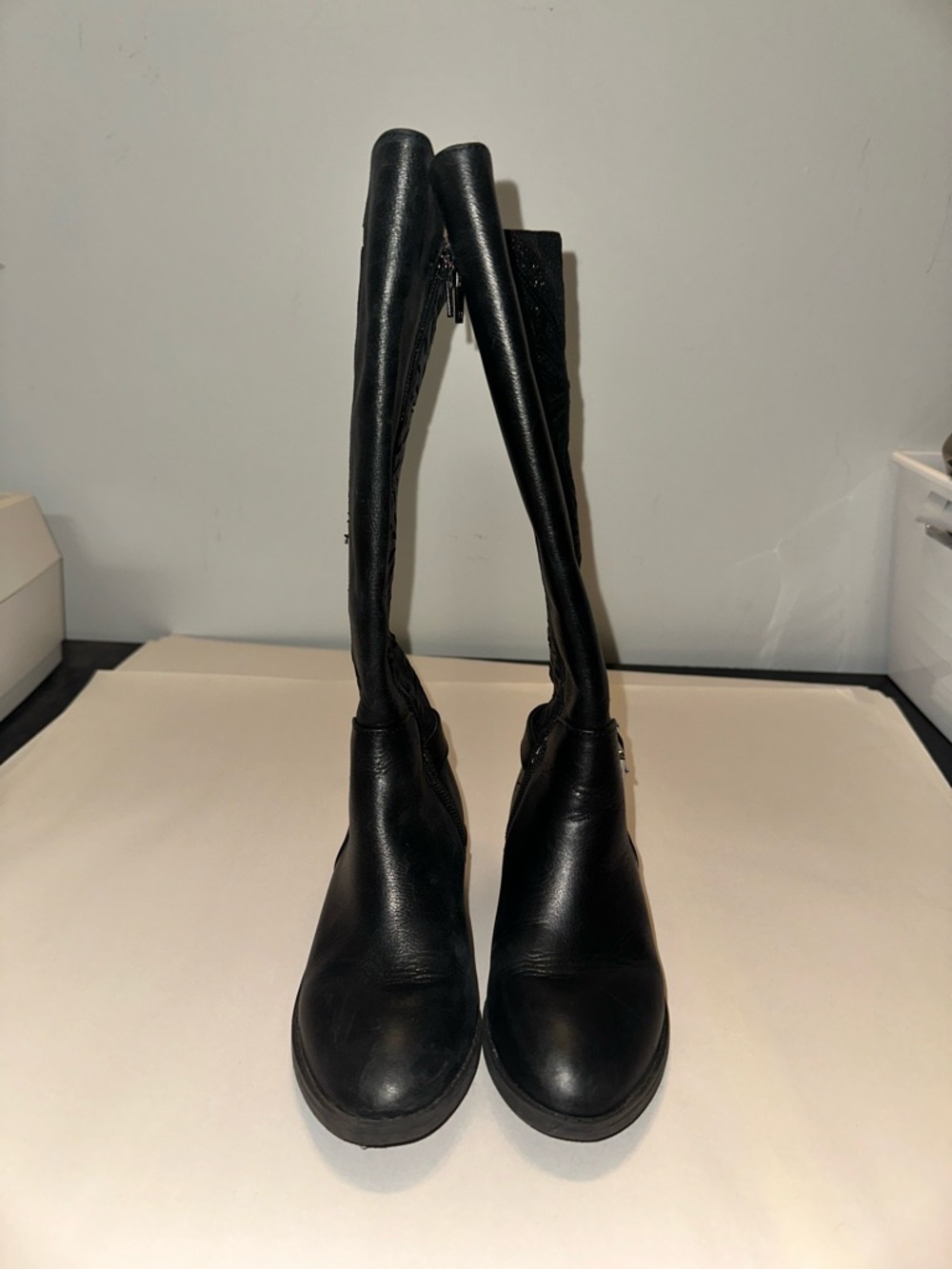 Girls Copper Key Black Riding Boots